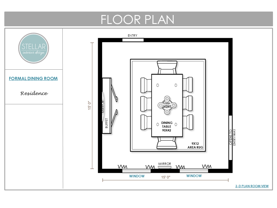 Floor Plan With Round Dining Room