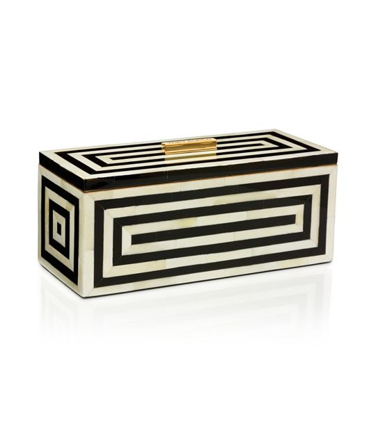 Modern Transitional Tory Burch Style Decorative Box