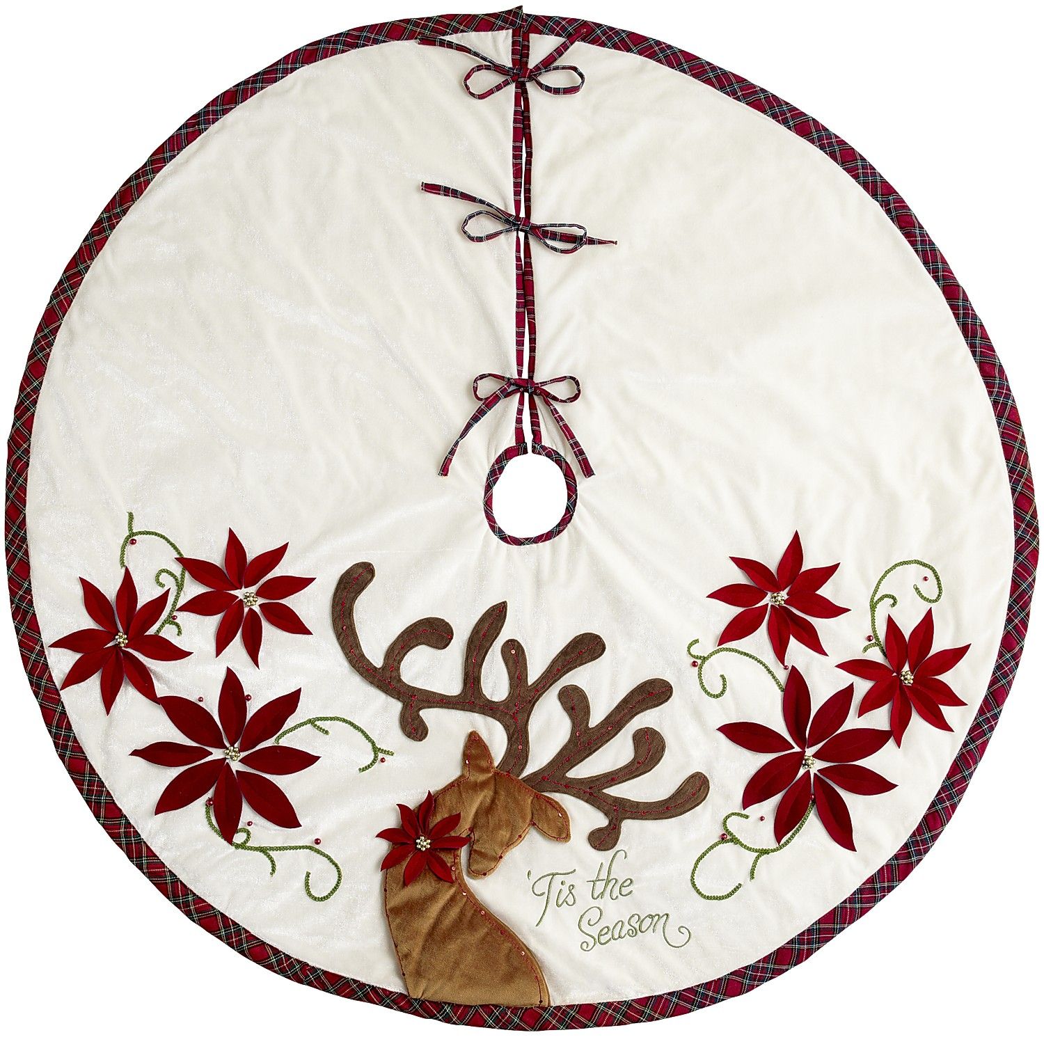 Chic Christmas Tree Skirt Stellar Interior Design