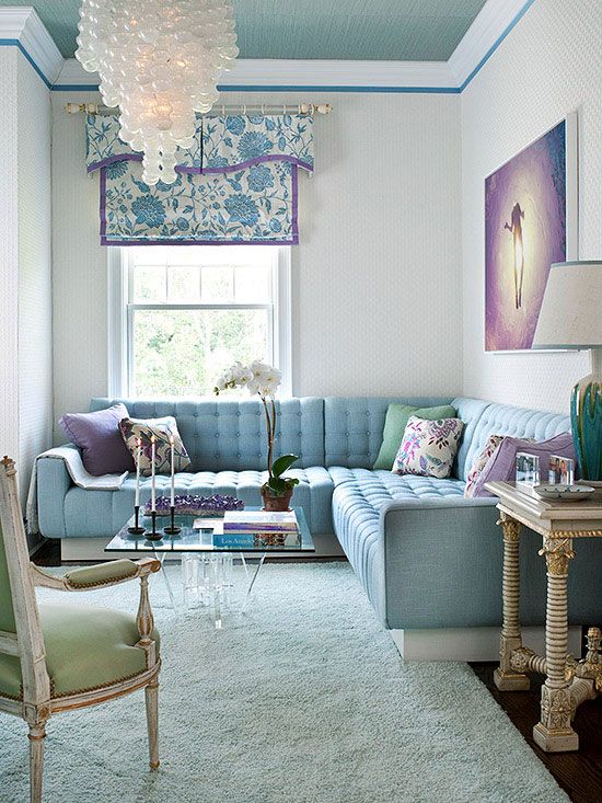living pastel decor sofa interior decorating light schemes rooms purple bhg colors pastels lavender furniture paint blues couch aesthetic sky