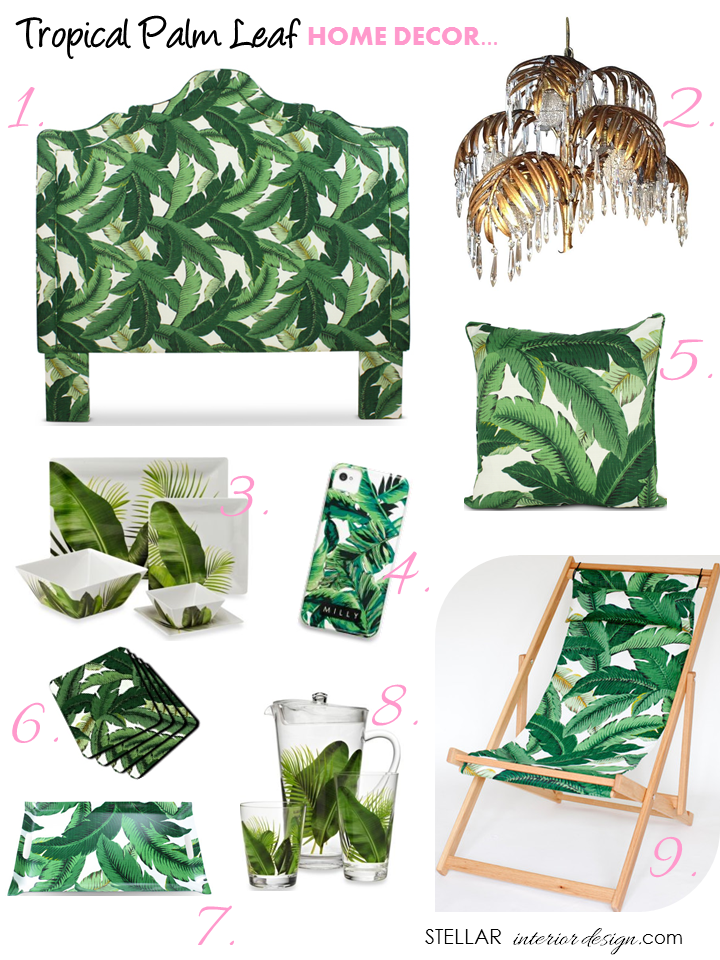 Tropical Palm Leaf Home Decor