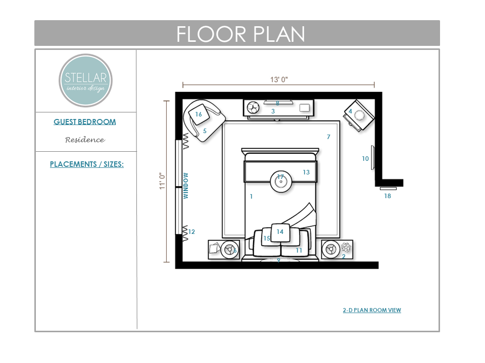 Stellar Interior Design Bedroom Floorplan