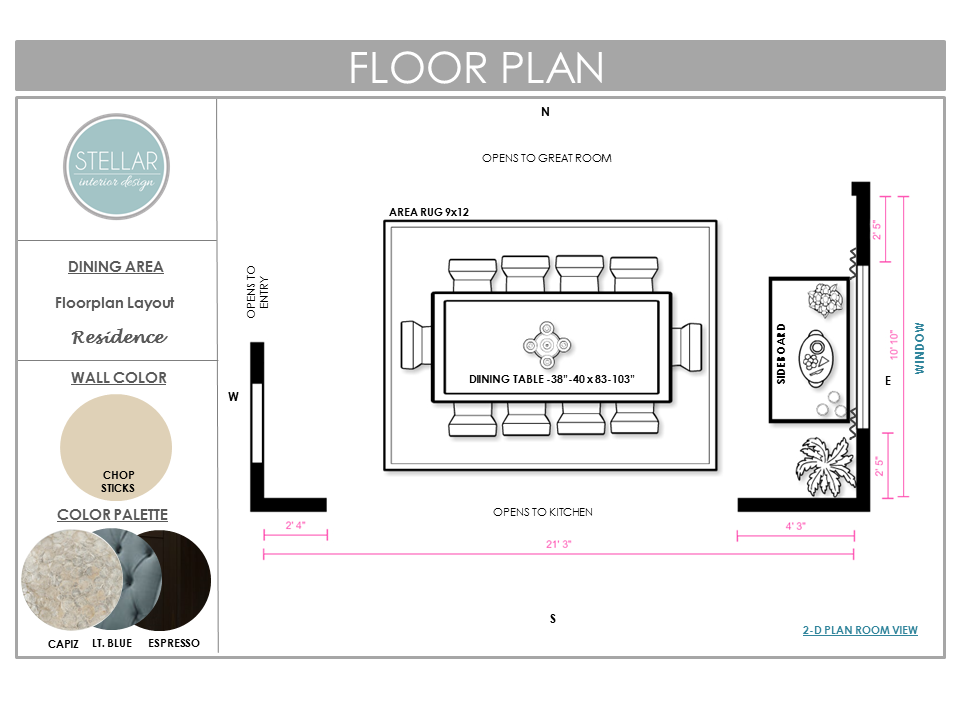 Dining Floorplan-Stellar Interior Design